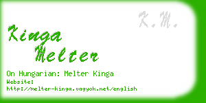 kinga melter business card